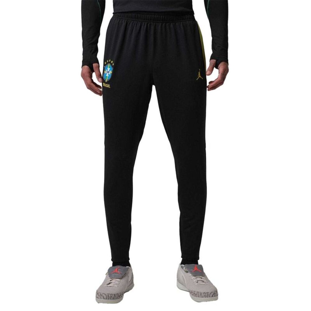 Nike Mens Brazil Slim Tracksuit Bottoms / Black/Yellow
